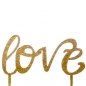 Preview: Torten Topper Gold - love